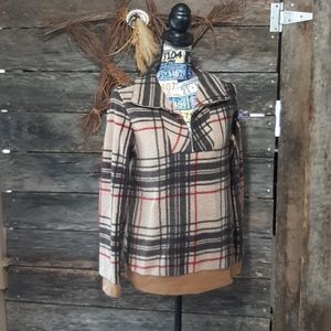 Plaid fleece pullover